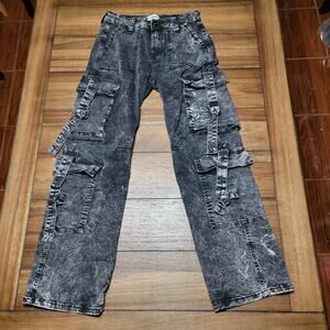 Disclosure Junior Black Acid Wash Denim Skater Jeans - Size 5/27